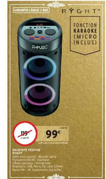 Enceinte festive ryght