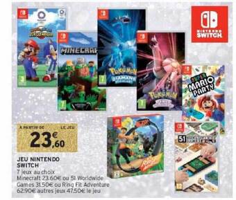 Intermarché Hyper Jeu nintendo switch offre