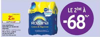 Intermarché Hyper Eau minérale naturelle gazeuse rozana offre