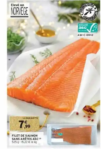 Intermarché Hyper Filet de saumon sans arêtes asc offre