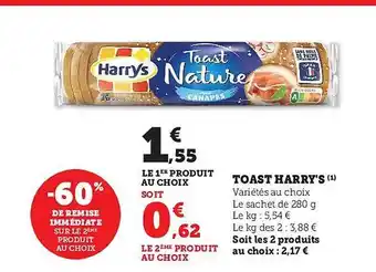Toast harry's