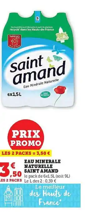 Super U Eau minérale naturelle saint amand offre
