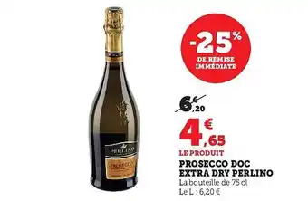 Super U Prosecco doc extra dry perlino offre