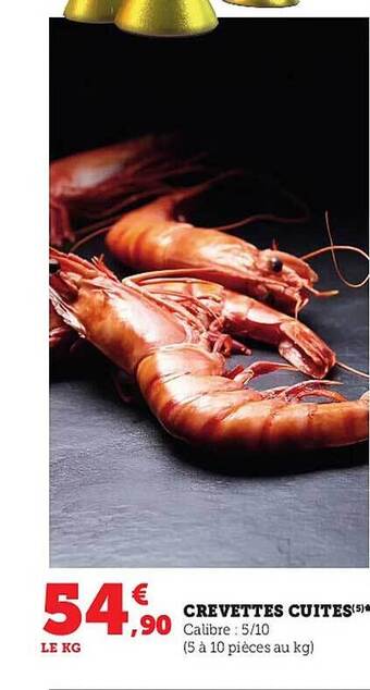 Super U Crevettes cuites offre