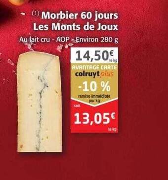 Colruyt Morbier 60 jours les monts de joux offre