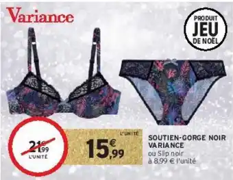 Intermarché Soutien-gorge noir variance offre