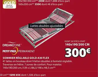 JYSK Sommier Reglable Gold A30 Flex offre