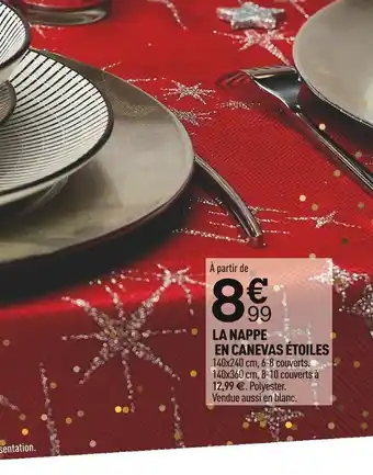 Centrakor La Nappe En Canevas Etoiles offre