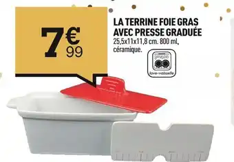Centrakor La Terrine Foie Gras Avec Presse graduée offre