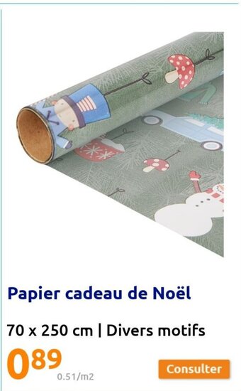 Action Papier Cadeau de Noel offre