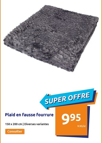 Action Plaid En Fausse Fourrure offre