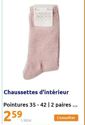 Action Chaussettes d'Interieur offre