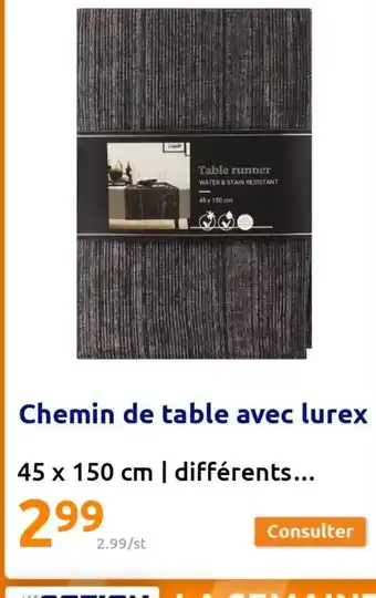 Action Chemin de Table Avec Lurex offre