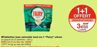 Monoprix Fairy tablettes lave-vaisselle tout-en-1 citron offre