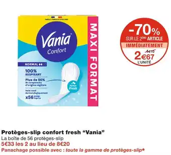 Monoprix Vania protèges-slip confort fresh offre
