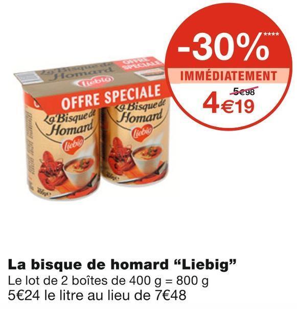 Promo Liebig la bisque de homard chez Monoprix