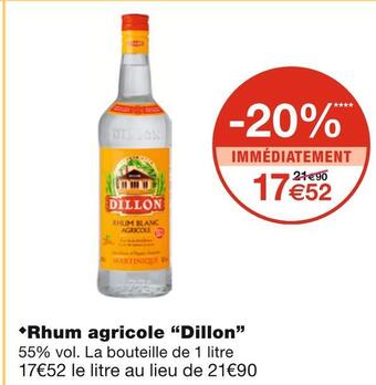 Monoprix Dillon rhum agricole offre