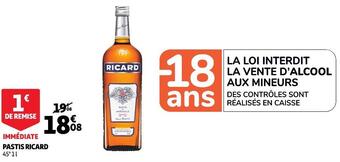 Auchan Ricard pastis offre