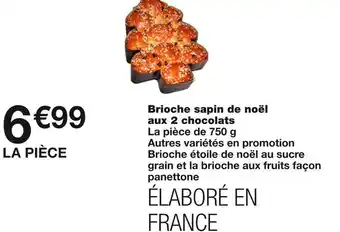 Monoprix Brioche sapin de noël aux 2 chocolats offre