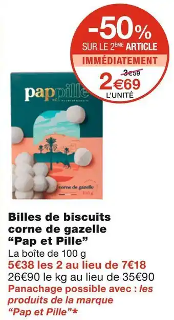 Pap et pille billes de biscuits corne de gazelle