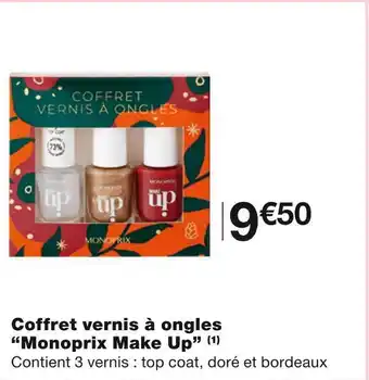 Monoprix Monoprix make up coffret vernis à ongles offre
