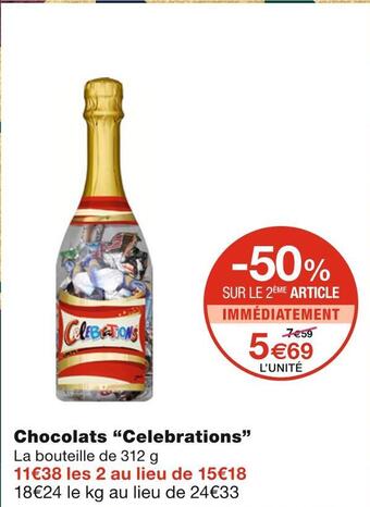 Monoprix Celebrations chocolats offre