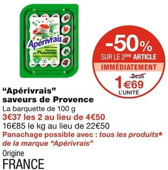 Monoprix Apérivrais apérivrais saveurs de provence offre