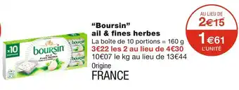 Monoprix Boursin “boursin” ail & fi nes herbes offre