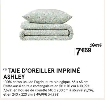 Monoprix Ashley taie d’oreiller imprimé offre