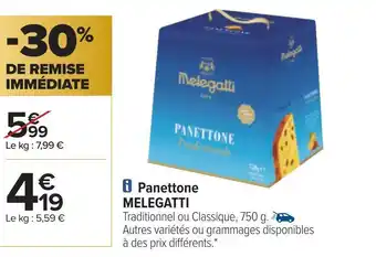Carrefour Melegatti panettone offre