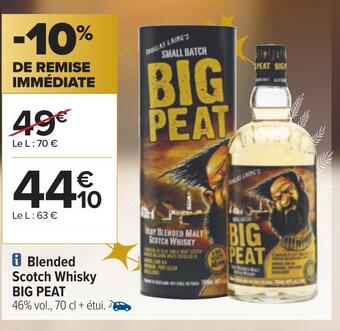 Carrefour Big peat blended scotch whisky offre