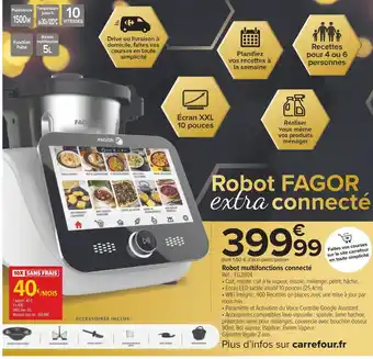 Carrefour Fagor robot multifonctions connecté offre