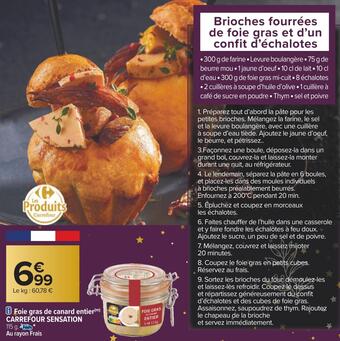 Carrefour Foie gras de canard entier carrefour sensation offre