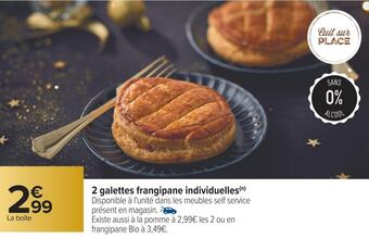 Carrefour 2 galettes frangipane individuelles offre