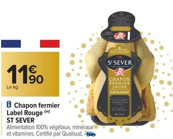 Carrefour St sever chapon fermier label rouge offre