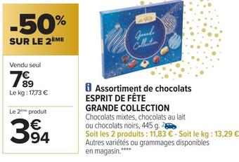 Esprit de fête assortiment de chocolats grande collection