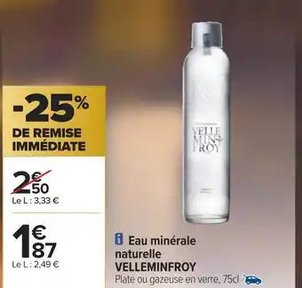 Velleminfroy eau minérale naturelle