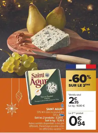 Carrefour Saint agur saint agur offre