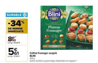 Carrefour Market Blini coffret fromager surgelé offre