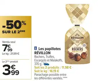 Carrefour Révillon les papillotes offre
