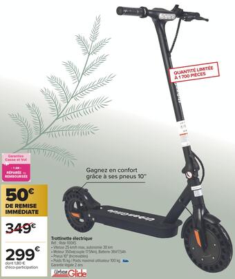 Carrefour Urban glide trottinette électrique offre