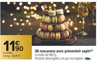Carrefour 36 macarons avec présentoir sapin offre