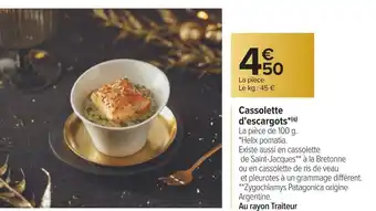 Carrefour Cassolette d'escargots offre