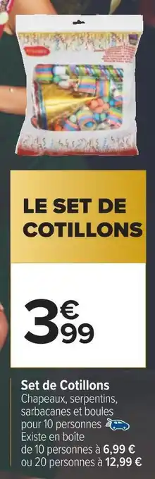 Carrefour Set de cotillons offre