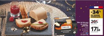 Carrefour Market Labeyrie bloc de foie gras de canard offre