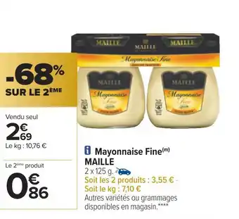 Carrefour Maille mayonnaise fine offre