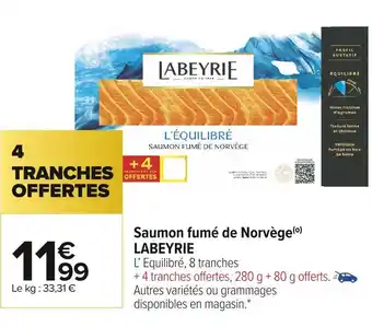 Carrefour Market Labeyrie saumon fumé de norvège offre