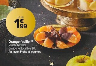 Carrefour Market Orange feuille offre