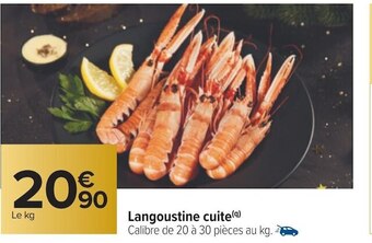 Carrefour Langoustine cuite offre
