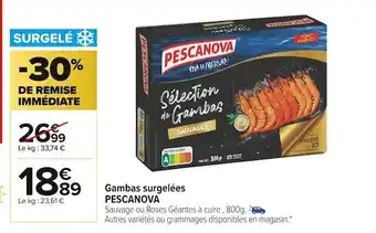 Carrefour Market Pescanova gambas surgelées offre